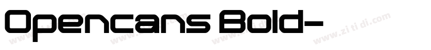 Opencans Bold字体转换